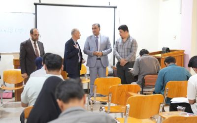 رئيس جامعة المثنى يتفقد سير الامتحانات النهائية في كلية الهندسة